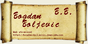 Bogdan Boljević vizit kartica
